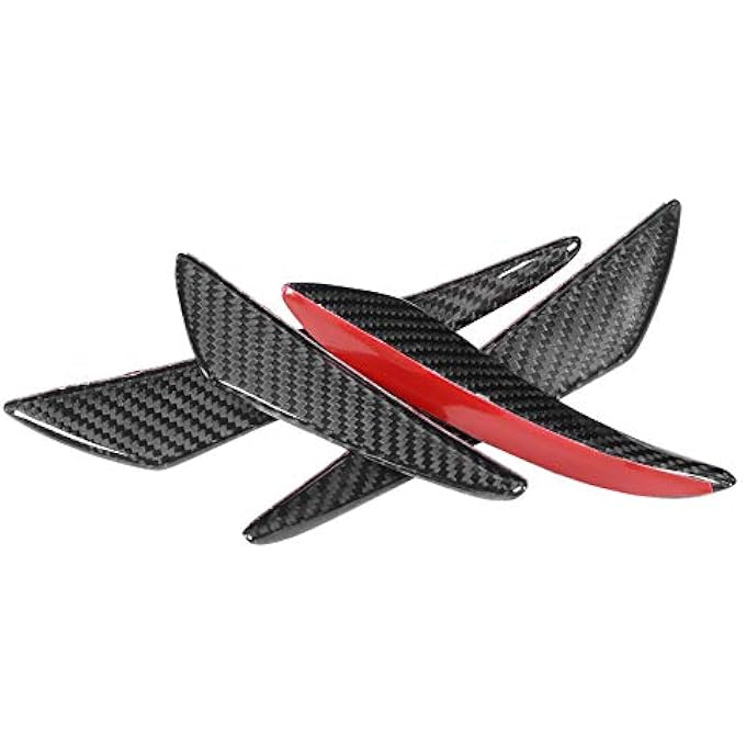 Eacam Carbon Fiber Bumper Canards Spoiler Protects Front Splitter for, Universal 4Pcs/Set - Image 1