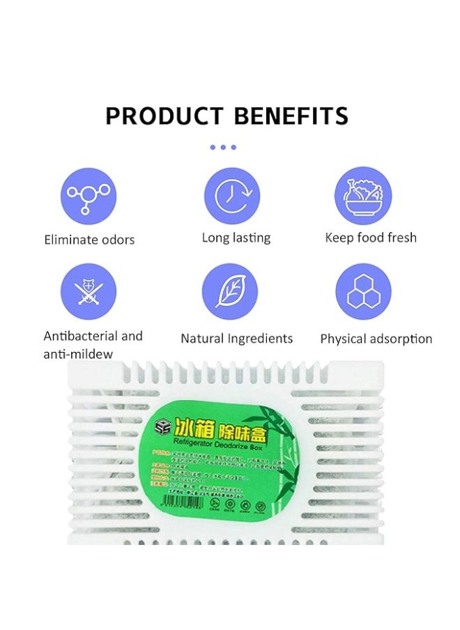 Generic (2 pieces) Refrigerator deodorizer odor - removing magic tool odor - removing box with cleaning and decontamination functions fresh remove peculiar smell household bamboo charcoal bag  - Image 2