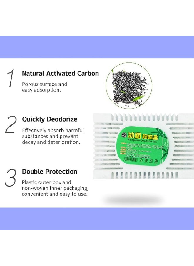 Generic (2 pieces) Refrigerator deodorizer odor - removing magic tool odor - removing box with cleaning and decontamination functions fresh remove peculiar smell household bamboo charcoal bag  - Image 5