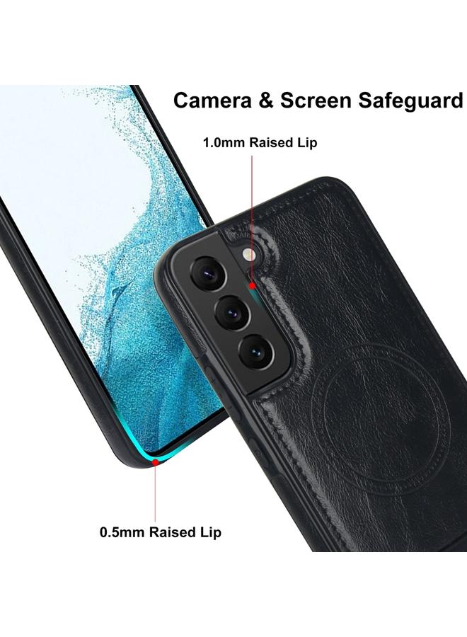 S-TOP Case For Samsung Galaxy S22 5G Retro Leather Invisible Stand MagSafe Phone Case - Image 4