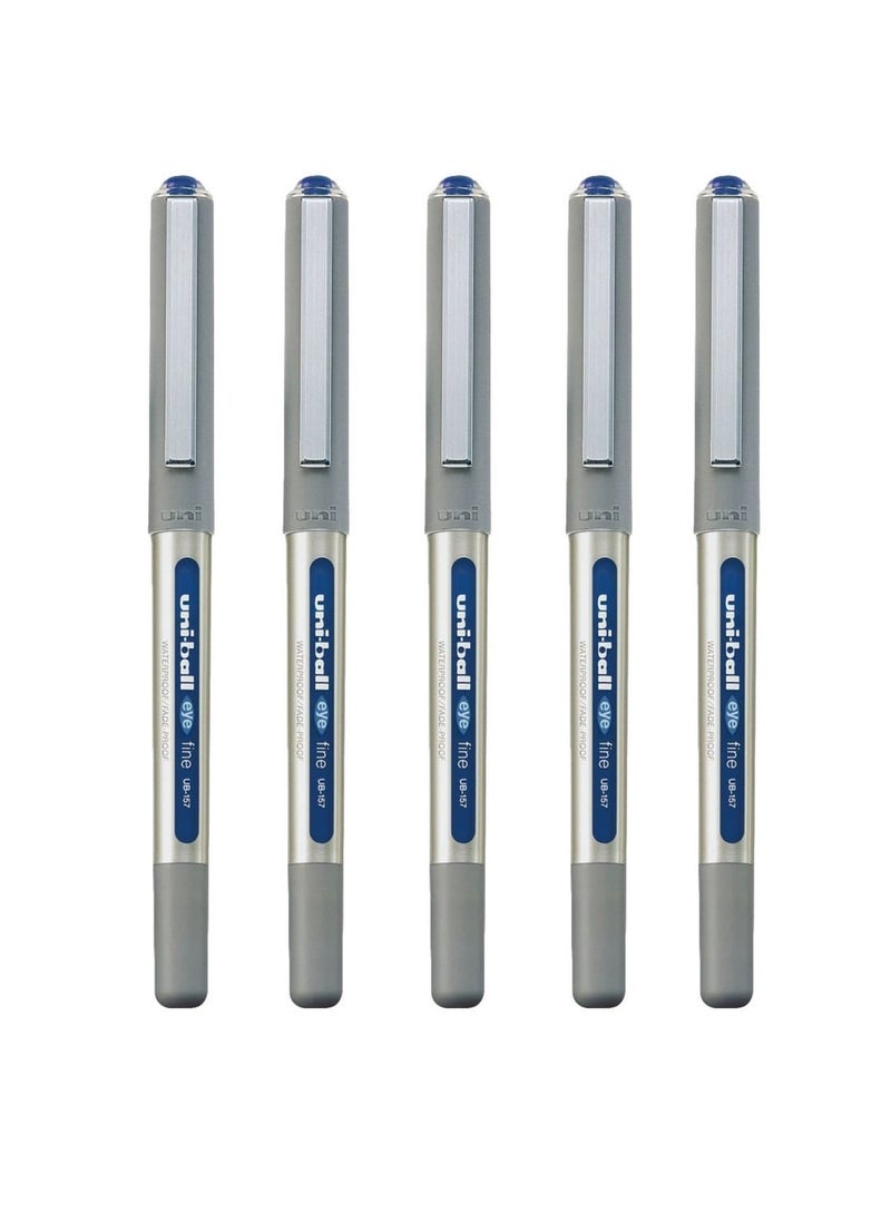 5-Piece Eye Fine Roller Pen Blue Ink - pzsku/ZCE88D08D026FC9472CDBZ/45/_/1652187559/4bcde873-dbd7-4a4f-b6ae-2e4d041170ef