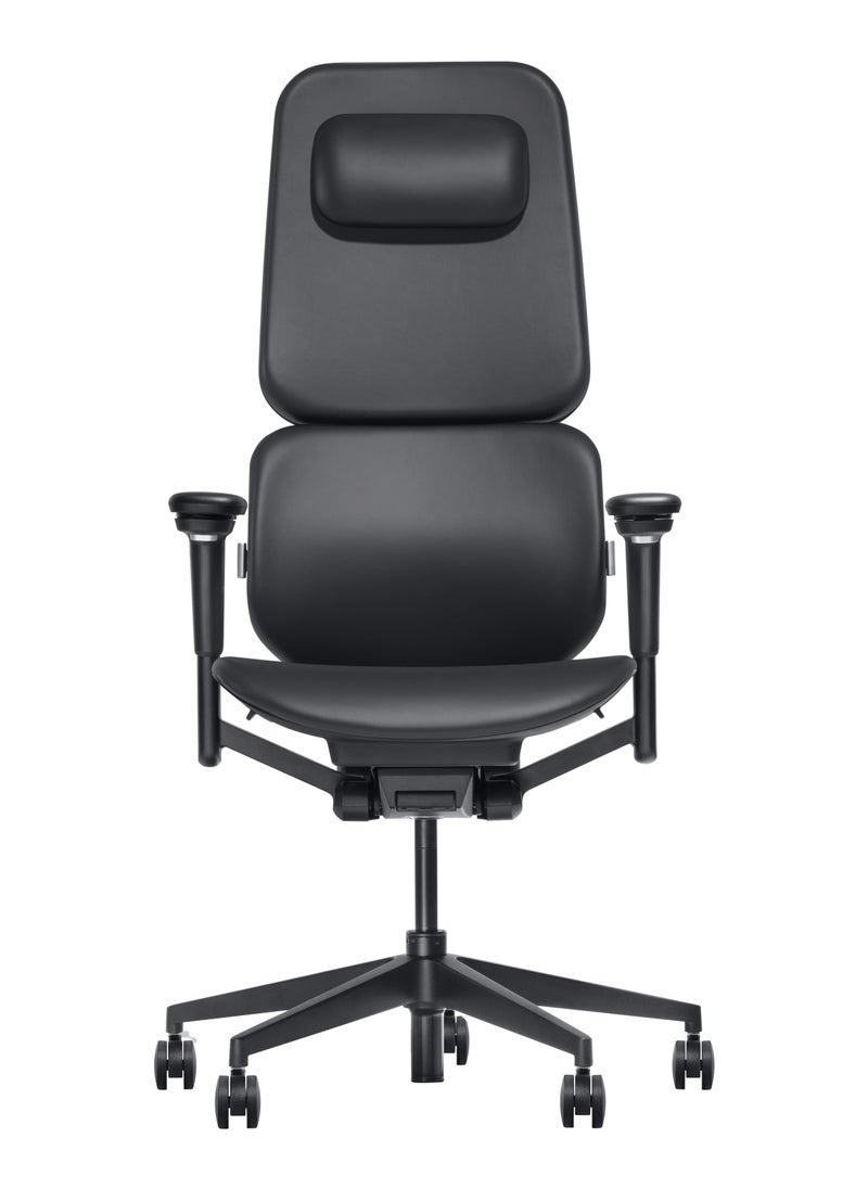 NAVODESK NAVO ATOM, Minimal Aesthetic & Ergonomic Office Chair, Slim & Sleek Premium Home Office Desk Chair with Ajustable Seat Depth, Lumbar Support and 4D Armrests  - Image 1
