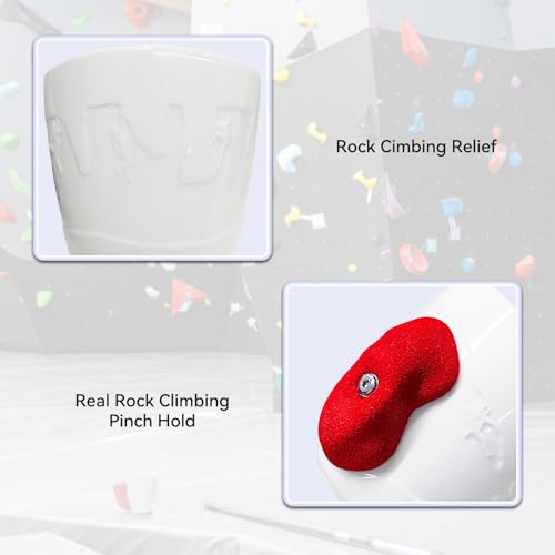 TWO STONES Rock Climbing Coffee Mug for Climber as Rock Climbing Gift for Climbers (White + Red) - Image 4