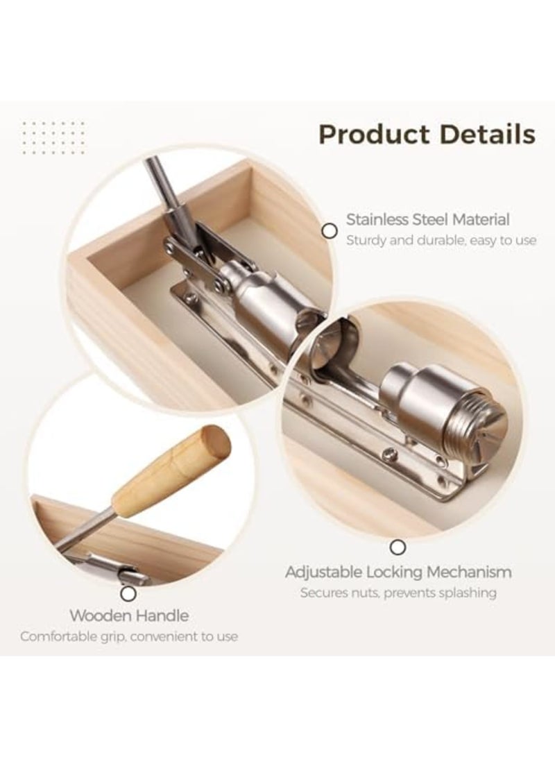 Luckam Heavy Duty Nut Cracker with Splash Guard, Adjustable Nutcracker for Walnuts, Pecans, Hazelnuts, Almonds, and Brazil Nuts, Multipurpose Nut Sheller, Walnut Opener for Home Use, 9.84''x4.53''x1.77 - Image 5