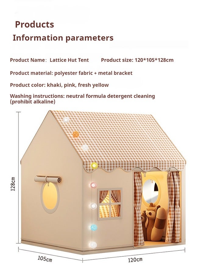 Kids Tent Kids Play Tent House Toddler Indoor Outdoor Play House Tent Washable Foldable with LED Ball Light Banner Windows Reading Corner Activity Center Toys for Boys Girls Gifts For Kids 3+ Years - Image 2