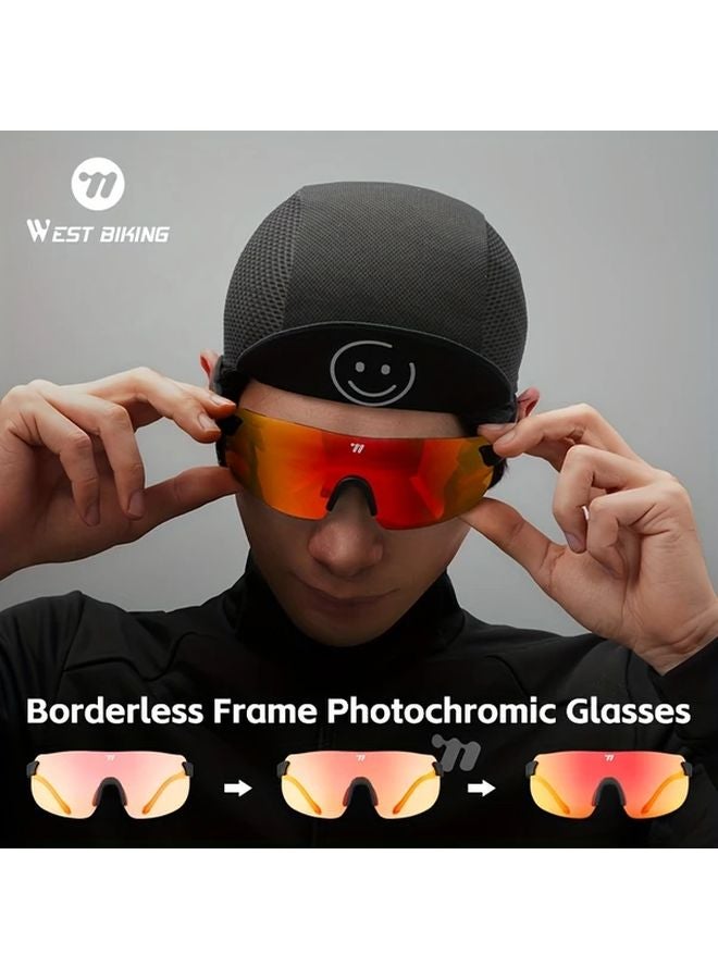 Style A Lightweight Fashion Cycling Glasses Color Changing Lens For Men Women - Image 2