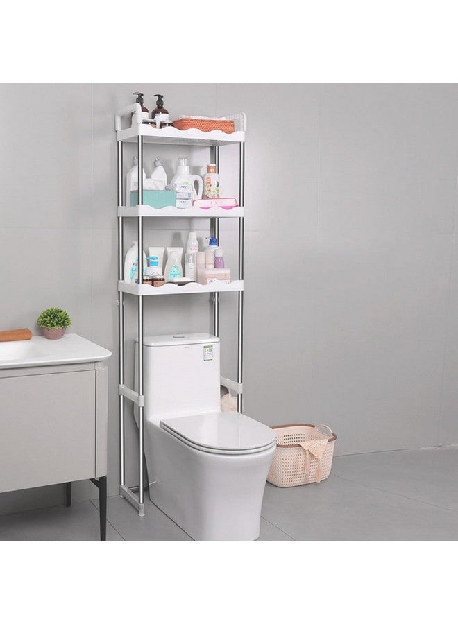 سمارت سيفر رف غسيل ذكي - 3 رفوف، فوق وعاء المرحاض، رف تخزين أدوات تنظيم الحمام، حامل المرحاض - Image 3