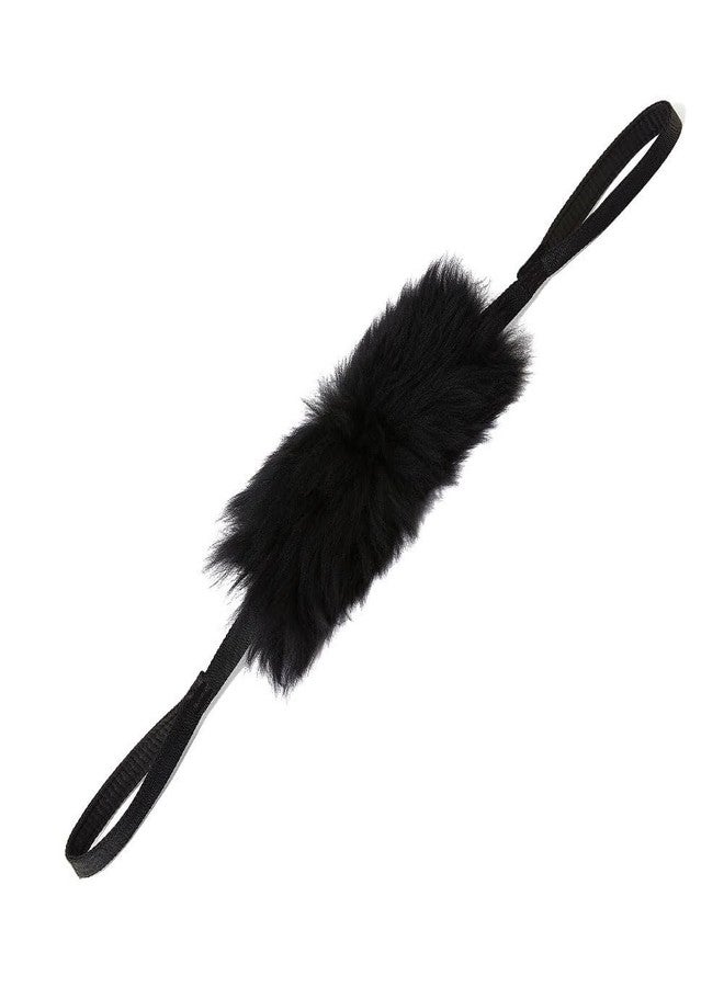 HOWGO Dog Bite Tug Toy with 2 Strong Handles - Made of Natural Sheepskin - Perfect for Tug of War, Fetch & Puppy Training - Ideal for Medium to Large Breeds(Black) - Image 1
