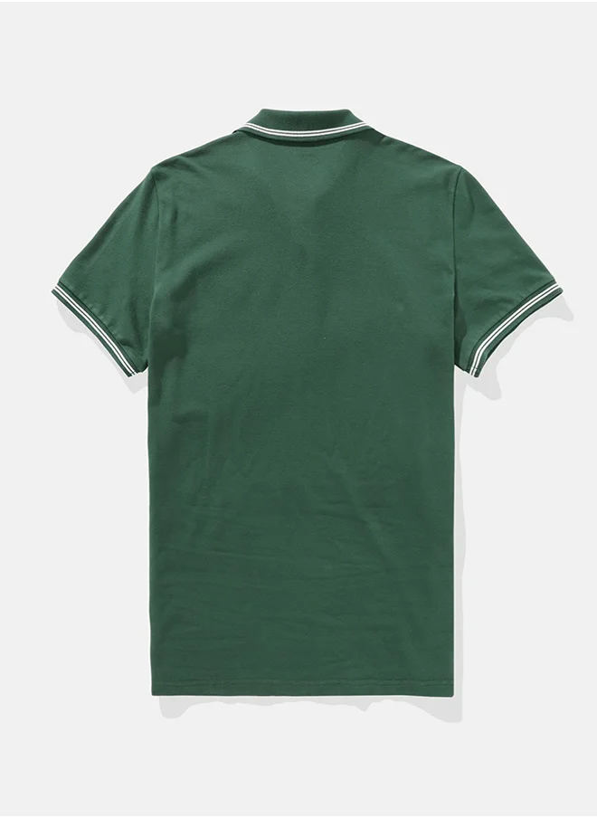 American Eagle Logo Pique Polo Shirt