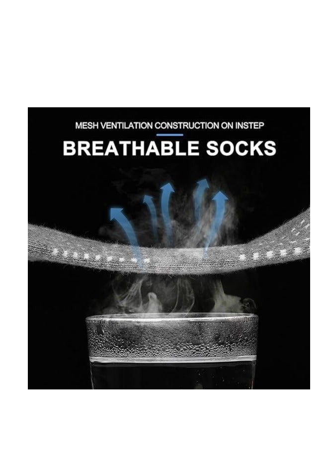 TRASSLE 6 Pairs Athletic Socks Sport Running Calf Socks Performance Cushioned Breathable Crew Socks for Men Women (UAE/KSA, Alpha, One Size, Regular, Regular, Short-Grey) - Image 3