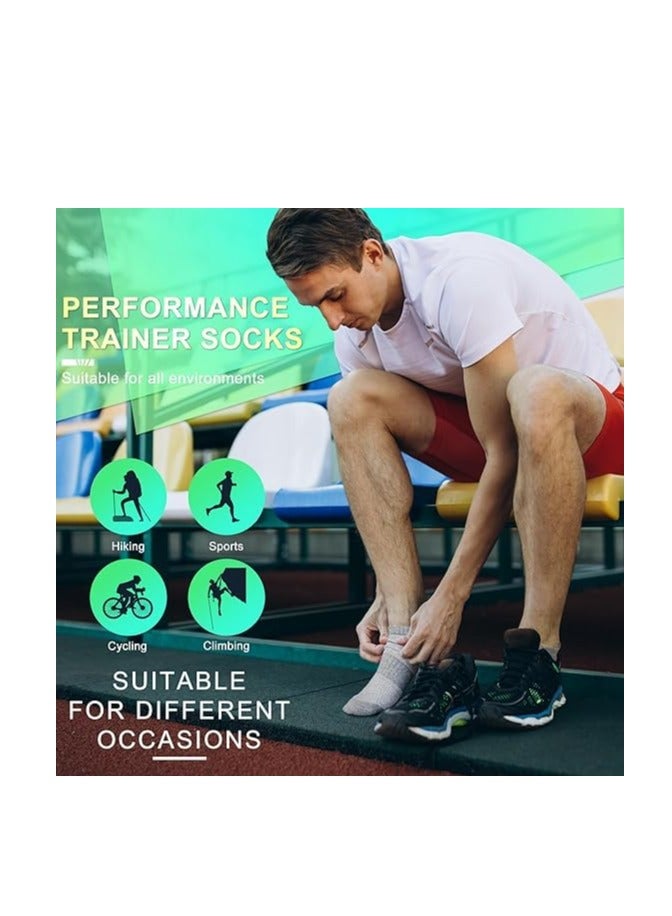 TRASSLE 6 Pairs Athletic Socks Sport Running Calf Socks Performance Cushioned Breathable Crew Socks for Men Women (UAE/KSA, Alpha, One Size, Regular, Regular, Short-Grey) - Image 5