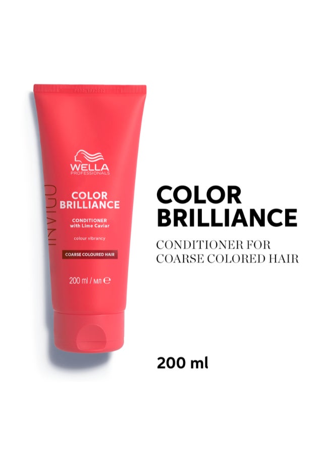 Wella Professionals Invigo Color Brilliance Vibrant Color Conditioner - Improves Hair Surface And Enhances Color Vibrancy With Lime Caviar (200 Ml) - Image 2