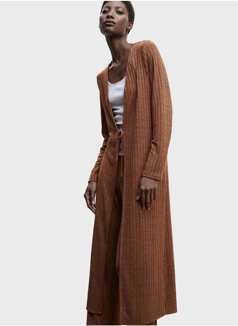 MANGO Tie Detail Knitted Cardigan  - Image 1