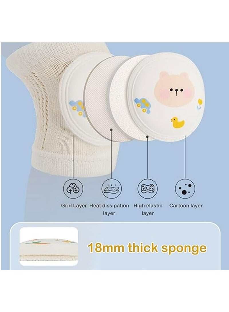LLASIDO 3 Pairs Baby Knee Pads for Crawling, Soft Knee Protectors,Non-Slip Infant Knee Pad for Hardwood Floors,Boys Girls 6-25 Months - Image 2