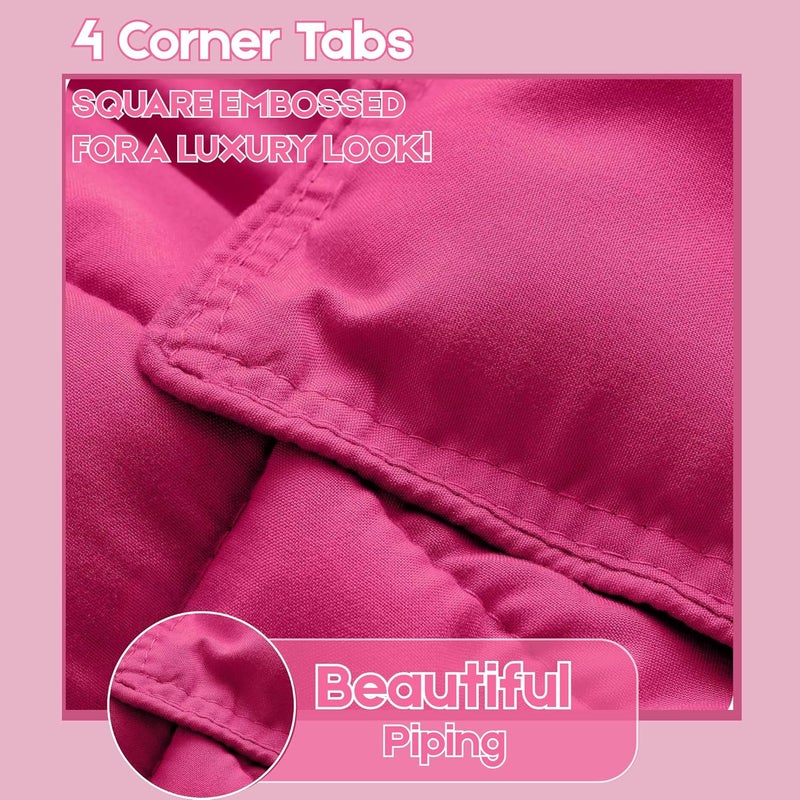 FOAM CRAFT 3 Piece Bed Comforter Set - Cozy Down Alternative Filled Comforter & 2 Pillow Shams, California King Size (Pink, 220 x 260cm) - Image 4
