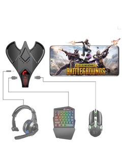 Keyboard and Mouse Adapter for Android Phone/Tablet, Mobile Gaming Converter with Wired/Wireless Dual Modes, 3.5mm Headset Jack, Play All Games PUBG, Call of Duty, Free Fire