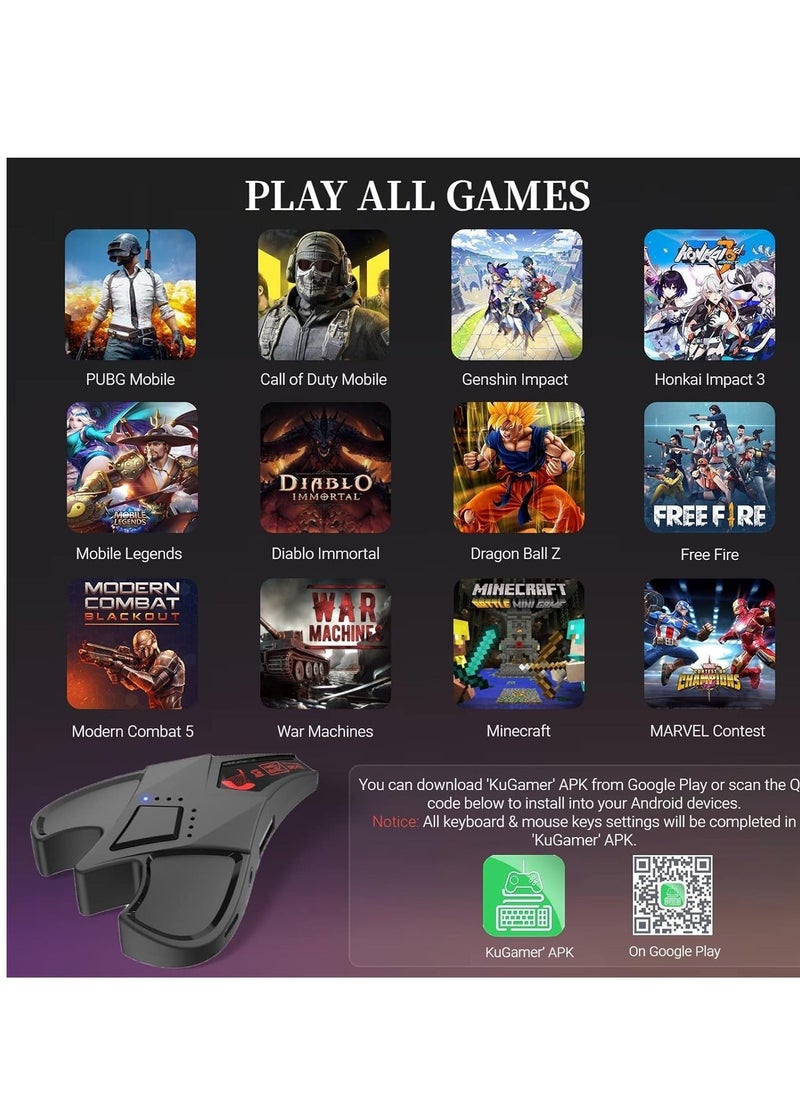 Generic - Keyboard and Mouse Adapter for Android Phone/Tablet, Mobile Gaming Converter with Wired/Wireless Dual Modes, 3.5mm Headset Jack, Play All Games PUBG, Call of Duty, Free Fire - Image 1