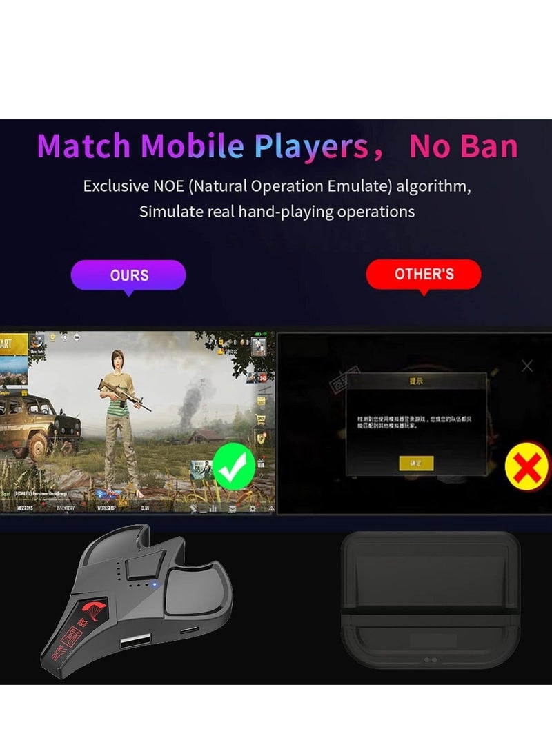 Generic - Keyboard and Mouse Adapter for Android Phone/Tablet, Mobile Gaming Converter with Wired/Wireless Dual Modes, 3.5mm Headset Jack, Play All Games PUBG, Call of Duty, Free Fire - Image 1