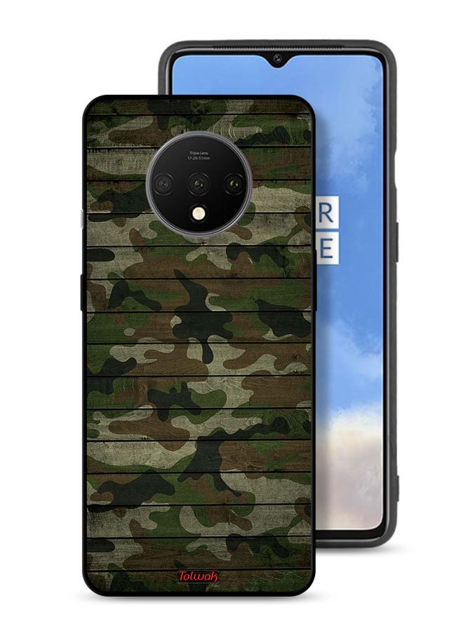 Tolwak OnePlus 7T Protective Case Cover Camouflage Wooden Pattern - Image 1