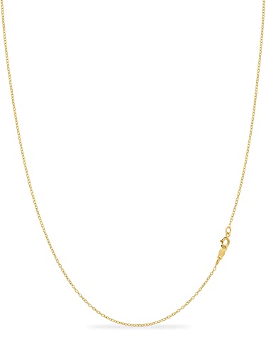 Kezef 1mm 925 Sterling Silver Necklace for Women | 16-36 inch long Silver, 18k Gold, Rose Gold Necklaces for Women - Made In Italy Real Cable Chain Jewelry | Dainty cadena de plata s925 para mujer - Image 1