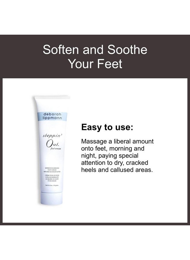 deborah lippmann Steppin' Out Foot Cream | Moisturizes & Softens Dry Feet, Restores Flexibility & Cracked Heels For Healthy Skin | Non-Greasy | 5.2 Oz - Image 3
