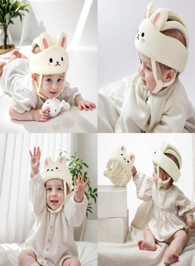 CORSTAE Baby Helmet for Crawling Walking – Soft and Lightweight Baby Head Protector with Adjustable Straps, 360° Protection for Toddlers, Cute Bunny Ears Design, Perfect Baby Fall Back Head Protector - Image 5