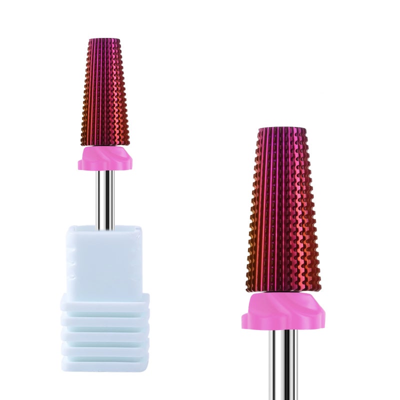 Nail tungsten steel polishing head five in one drill bit for removing dead skin from nails color - Image 1