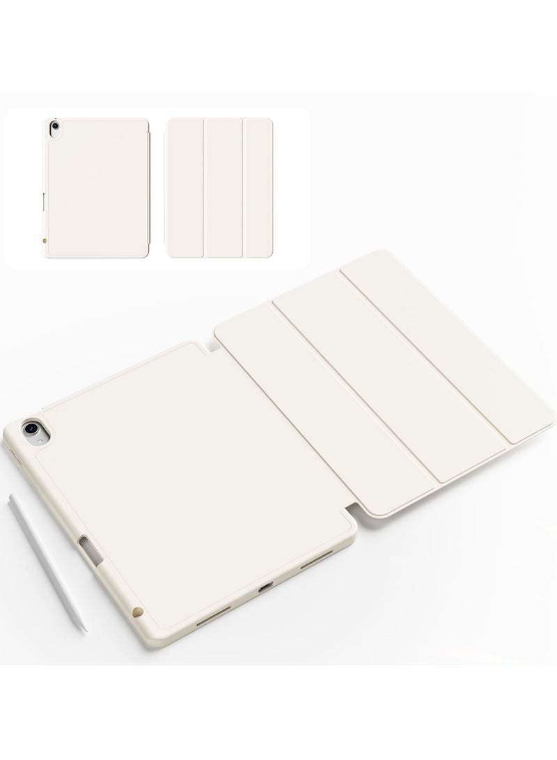 General for iPad Air 13 Inch Case  M2 2024 With Pencil Holder, Hybrid Smart Cover iPad 13 Air  M2 Case with Clear Transparent Back, Support Touch ID, Auto Wake/Sleep 