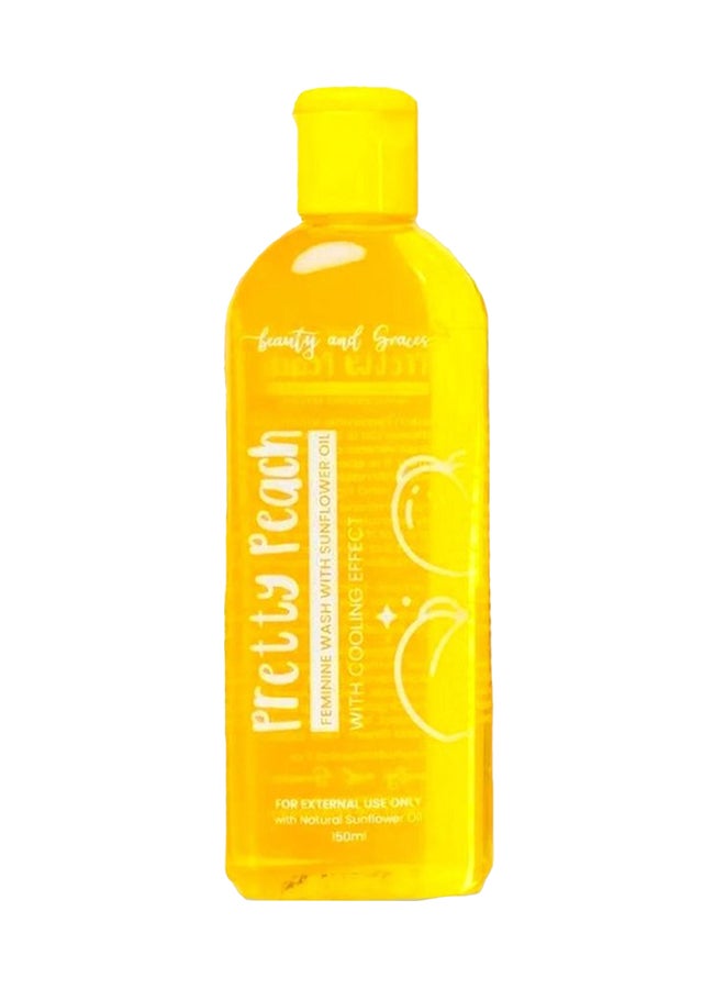 Pretty Peach Feminine Wash With Sunflower Oil And Cooling Effect - 150 Ml
