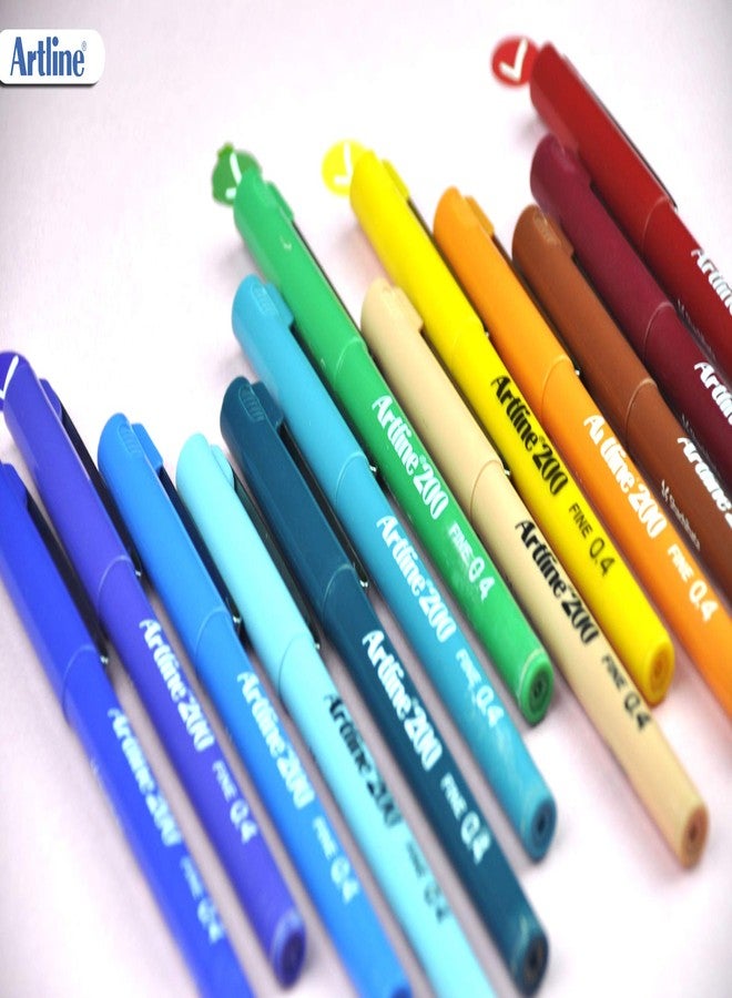 Tilibra قلم رسم فني دقيق Artline 200 - أحمر - Image 4