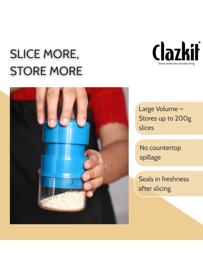 Clazkit قطاعة/مفرمة الكاجو واللوز الدقيقة من كلازكيت: تقطيع سهل مع سهولة التخزين المدمجة - متعددة الألوان - Image 4
