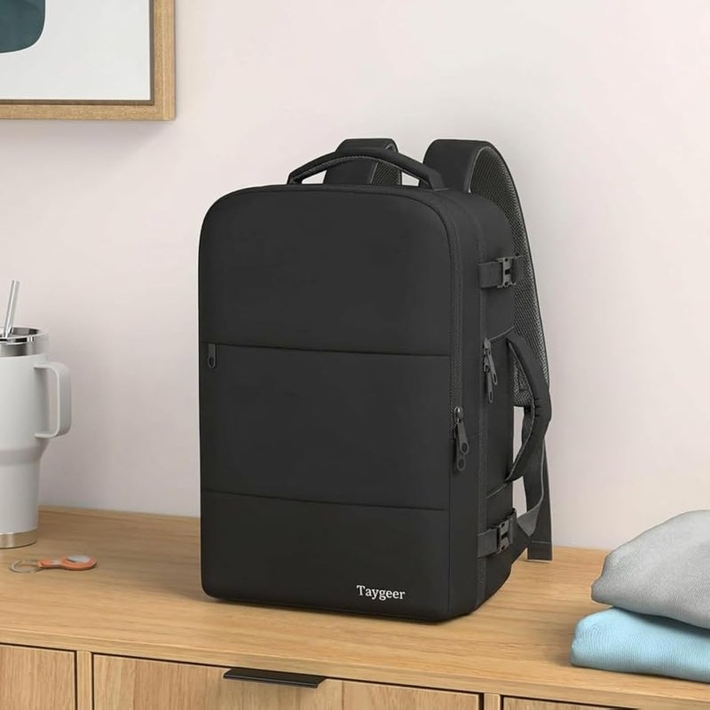 Taygeer Travel Backpack for Women, Carry On Rucksack with USB Charging Port and Shoe Pouch, Flight Approved Laptop Bookbag, College Gym Bag Casual Daypack for Weekender Business Hiking - Image 2