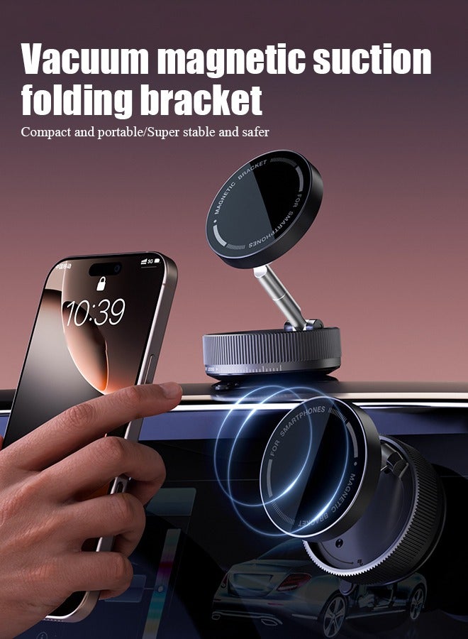 Generic Super magnetic car phone stand, compact and portable, foldable and rotatable multi-functional super stable stand  - Image 1