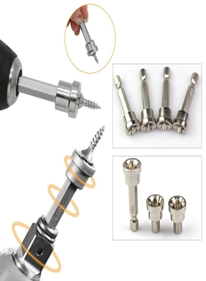 TorSor 10 Pack Drywall Screw Setter Magnetic Positioning Screwdriver Bits with 1/4 Inch Hex Shank S2 PH2 Driver Bit for Drywall Repair Panel Basswood Sheets Plaster Board Cordless Drill Impact Driver - Image 3