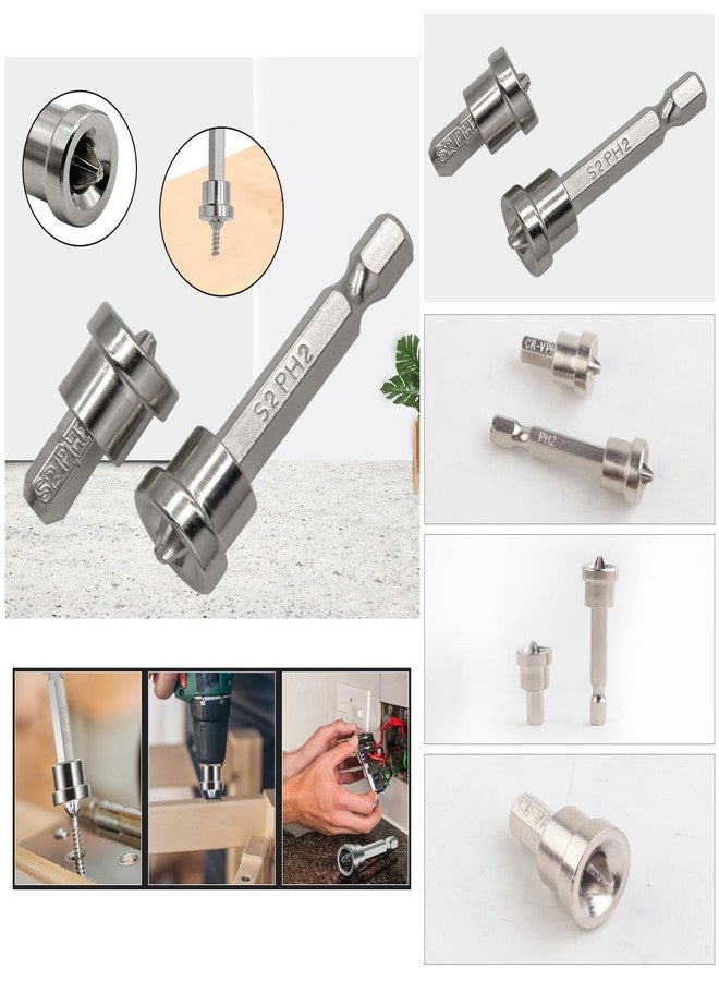 TorSor 10 Pack Drywall Screw Setter Magnetic Positioning Screwdriver Bits with 1/4 Inch Hex Shank S2 PH2 Driver Bit for Drywall Repair Panel Basswood Sheets Plaster Board Cordless Drill Impact Driver - Image 5