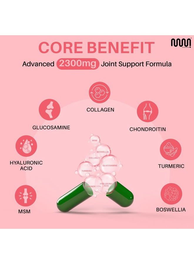 MasterMedi Glucosamine Chondroitin MSM Collagen Capsules – 2300mg Joint Support Formula – with Turmeric, Boswellia, Hyaluronic Acid – Mobility & Flexibility Support – 120 Capsules, 30-Day Supply - Image 5