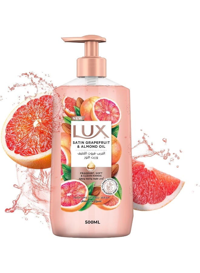Lux Satin Grapefruit & Almond Oil Hand Wash 500ml - Image 1