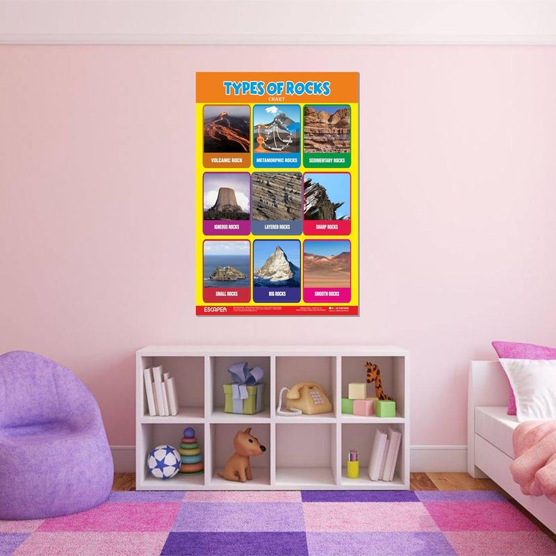 ESCAPER Type of Rocks Educational Charts for Kids, Charts for Kids Learning (11.5 x 17.5 inches), Kids Study Material, Kids Learning Books, Educational Posters - Image 5