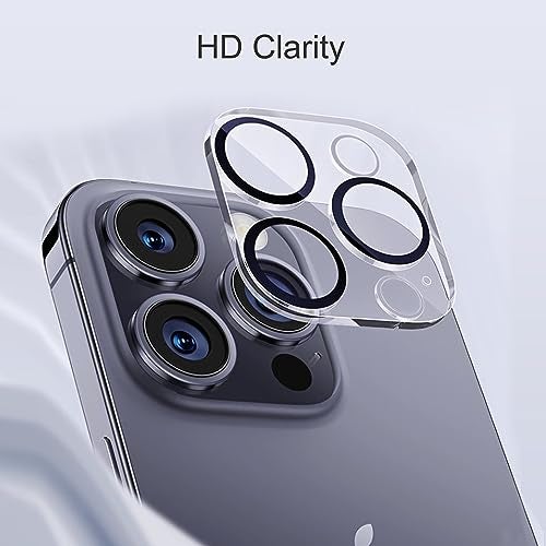 Ailun 3Pack Privacy Screen Protector for iPhone 15 Pro Max [6.7 inch]+3Pack Camera Lens Protector with Installation Frame,Dynamic Island Compatible,Anti Spy Tempered Glass[9H Hardness]-HD - Image 3