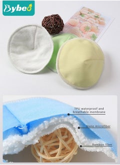 Bybeo 10PCS Round Breathable Bamboo Nursing Pads, Washable Anti-Overflow Spill Prevention Breast Pad, Non-irritating Milk Leak-Proof Breastfeeding Pad Cushions for Women Maternity ﻿  - Image 5