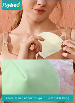 Bybeo 10PCS Round Breathable Bamboo Nursing Pads, Washable Anti-Overflow Spill Prevention Breast Pad, Non-irritating Milk Leak-Proof Breastfeeding Pad Cushions for Women Maternity ﻿  - Image 3