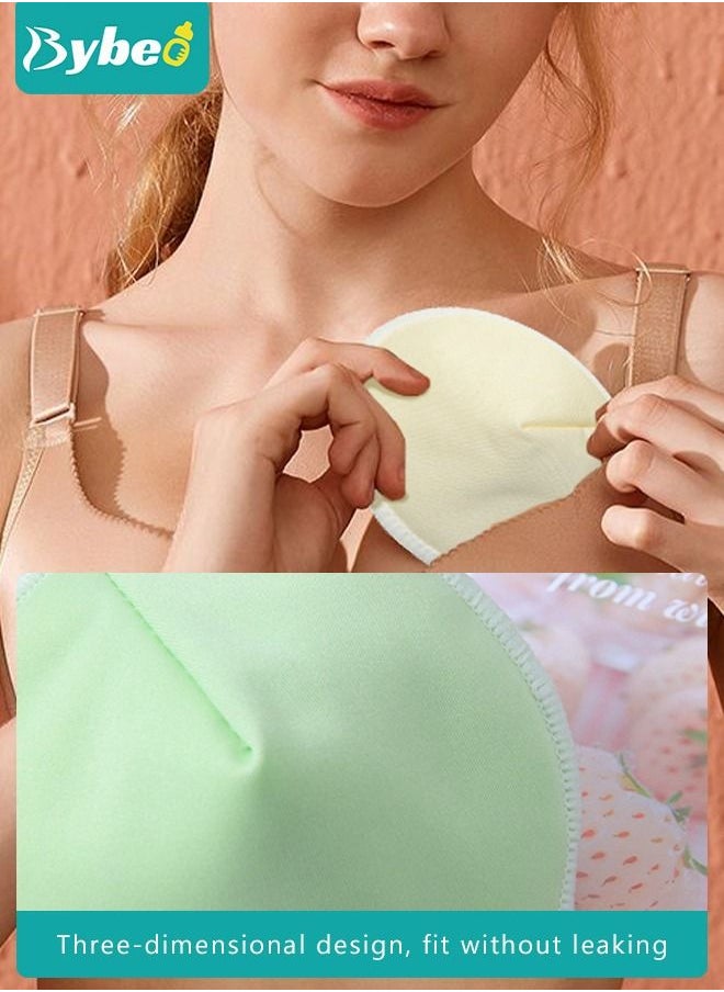 Bybeo 10PCS Round Breathable Bamboo Nursing Pads, Washable Anti-Overflow Spill Prevention Breast Pad, Non-irritating Milk Leak-Proof Breastfeeding Pad Cushions for Women Maternity ﻿  - Image 3