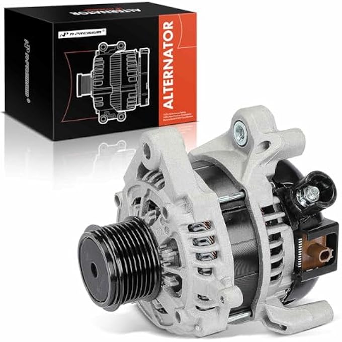 A-Premium Alternator Compatible with Honda Civic 2016-2023 2.0L, Automatic Transmission, 12V 135A 7-Groove Decoupler Pulley Clockwise, Replace# 311005BAA01RM - Image 1