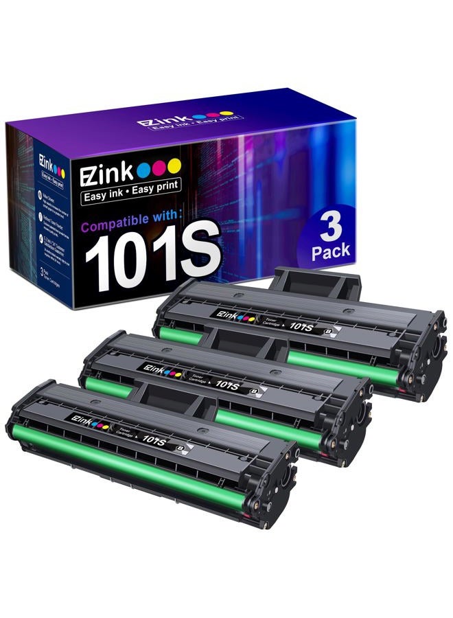 E-Z Ink (TM Compatible Toner Cartridge Replacement for Samsung MLT-D101S 101S MLTD101S to use with ML-2166W ML-2160 ML-2165 SCX-3405W ML-2165W SCX-3405FW SCX-3400 SCX-3401FH SF-760P Printer (3 Black) - Image 1