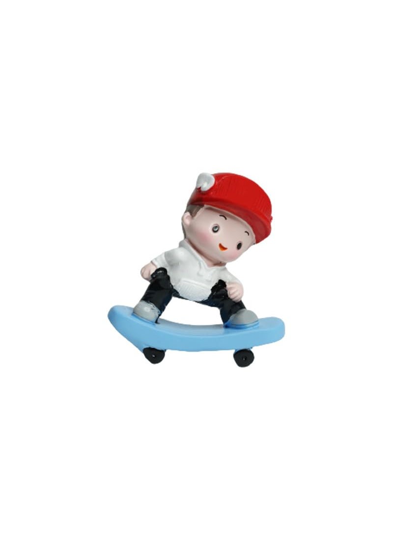 Wonderland - Wonderland Single Piece Boy on Stake Board Miniature| Figurine Statue| Home décor| Gift Articles | Gift Item - Image 1