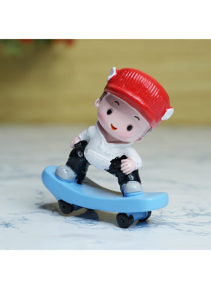Wonderland - Wonderland Single Piece Boy on Stake Board Miniature| Figurine Statue| Home décor| Gift Articles | Gift Item - Image 1