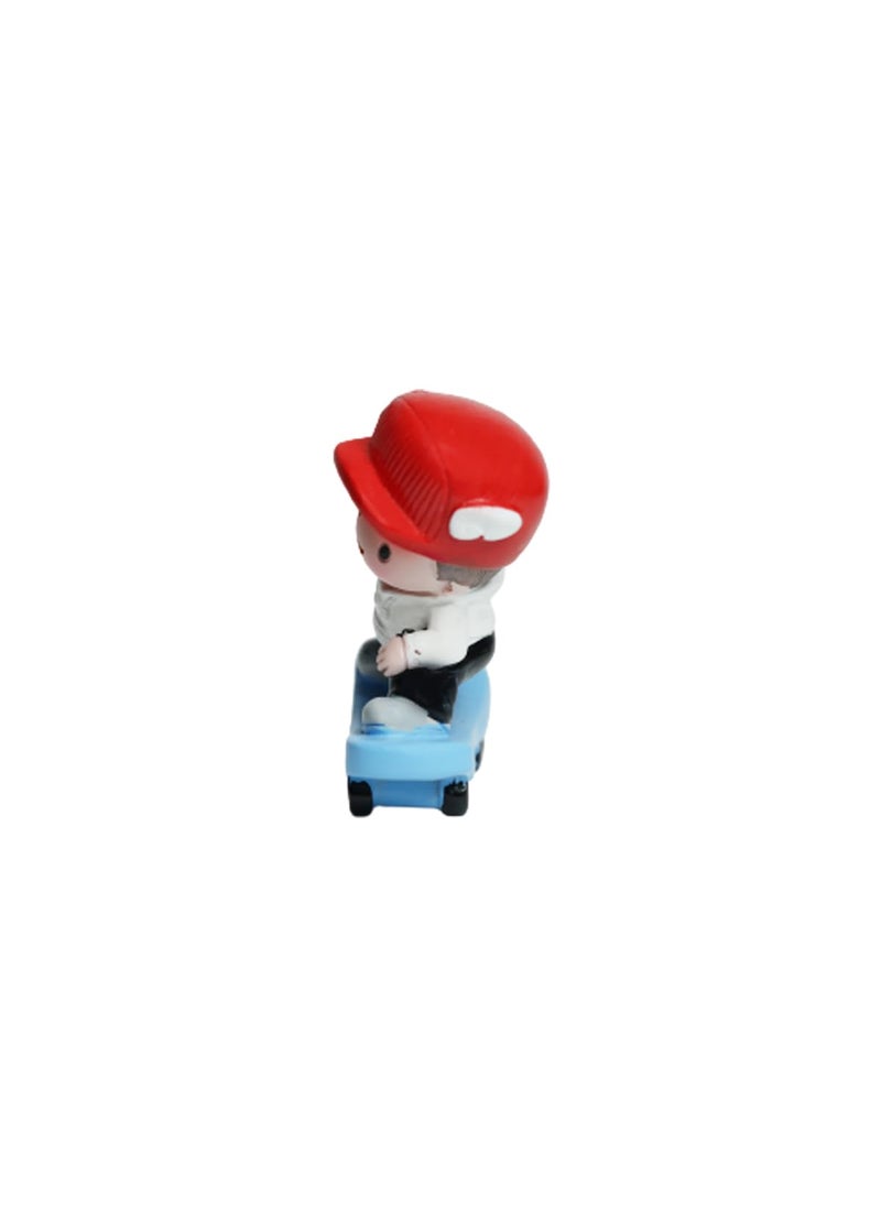Wonderland - Wonderland Single Piece Boy on Stake Board Miniature| Figurine Statue| Home décor| Gift Articles | Gift Item - Image 1