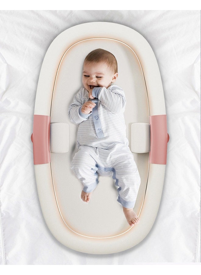 XiuWoo Portable Baby Bed Baby Lounger Newborn Foldable Mattress Travel Pillow wtih Storage Bag Mosquito Net Awning Toys for Home Outdoor  - Image 3