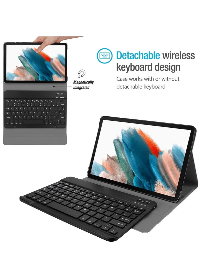 Rock Pow Galaxy Tab A8 Keyboard Case 10.5 Inch 2022 Protective Cover Case with Detachable Wireless Keyboard for Samsung Tab A8 10.5" X200 X205 X207  - Image 3