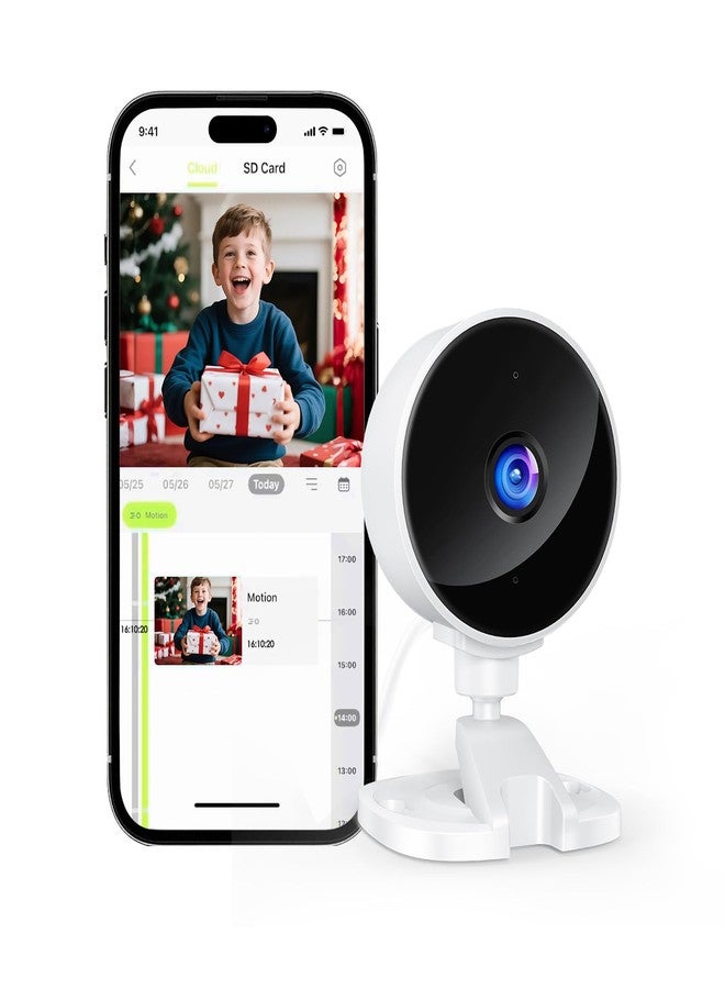 YOTON Indoor Security Camera 2.4GHz, Baby Monitor, Pet Camera, Dog Cam, Nanny Cam, Night Vision, 2-Way Audio, Motion Detection, Works w/Alexa, Subscription-Free Local Storage or Optional Cloud - Image 1
